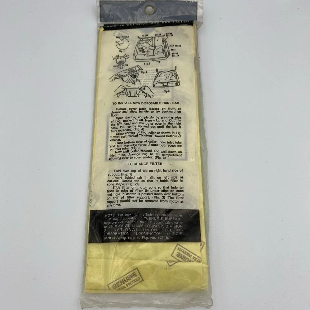 Eureka Vacuum‎ Bags Style T Genuine Nos VTG 3 Bags 2 Filters 210 Series